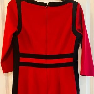 Red and black knee dress